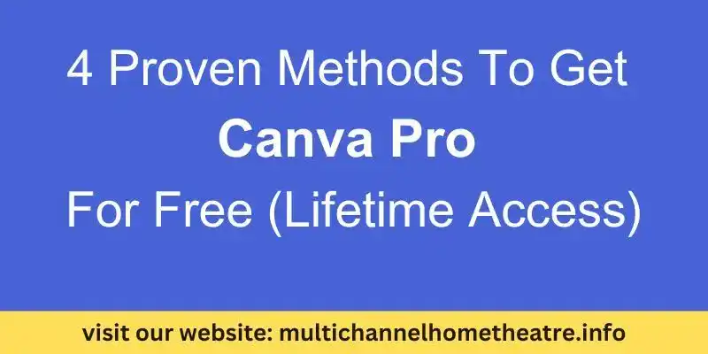 4 Proven Ways To Get Canva Pro For Free Life Time Access to Students Teachers